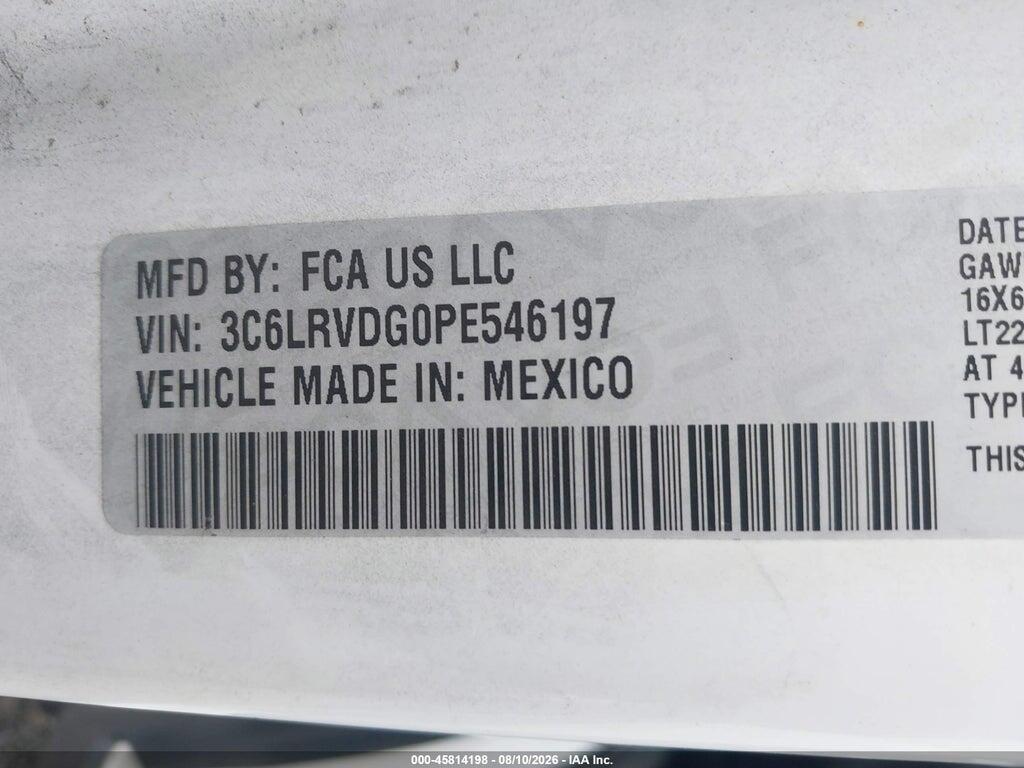 3C6LRVDG0PE546197 2023 RAM PROMASTER 2500 photo no. 9