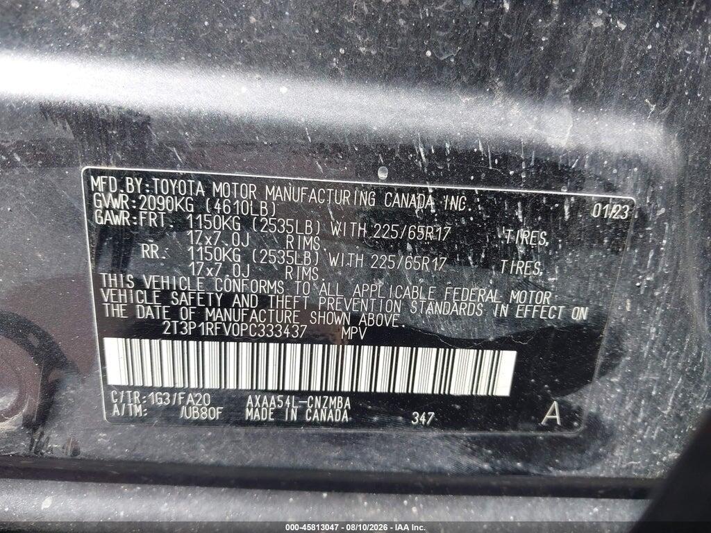 2T3P1RFV0PC333437 2023 TOYOTA RAV4 photo no. 9