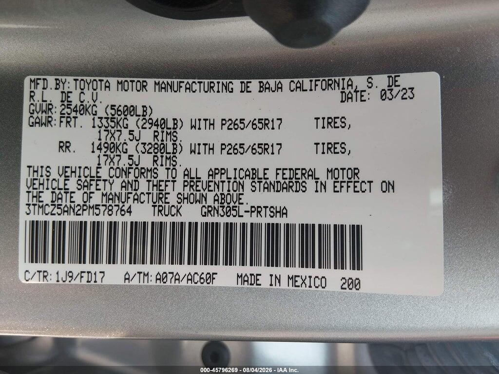 3TMCZ5AN2PM578764 2023 TOYOTA TACOMA photo no. 9