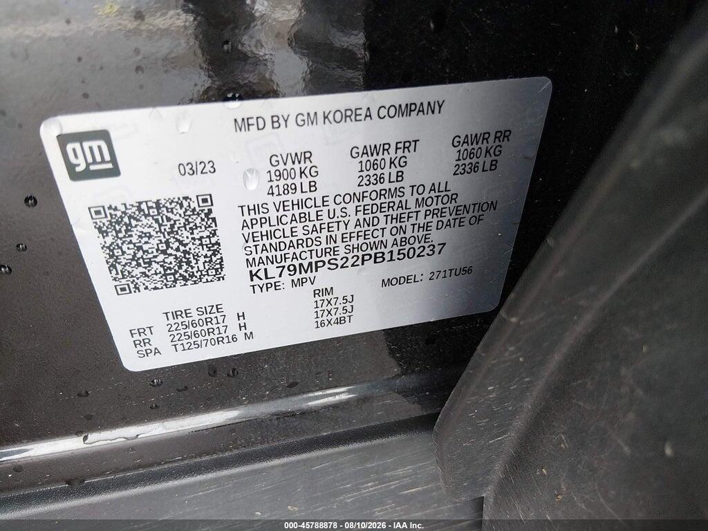 KL79MPS22PB150237 2023 CHEVROLET TRAILBLAZER photo no. 9