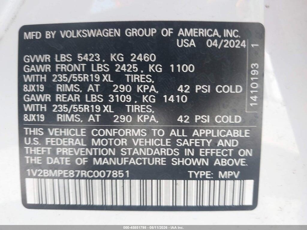 1V2BMPE87RC007851 2024 VOLKSWAGEN ID.4 photo no. 9