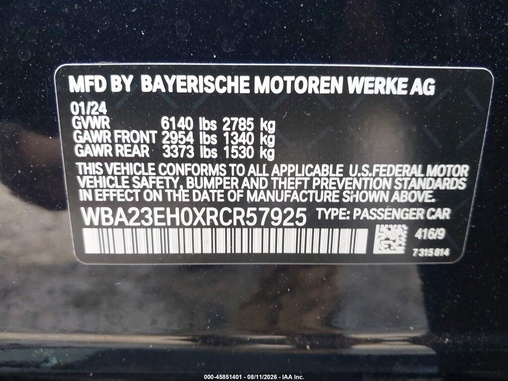 WBA23EH0XRCR57925 2024 BMW 740I photo no. 9