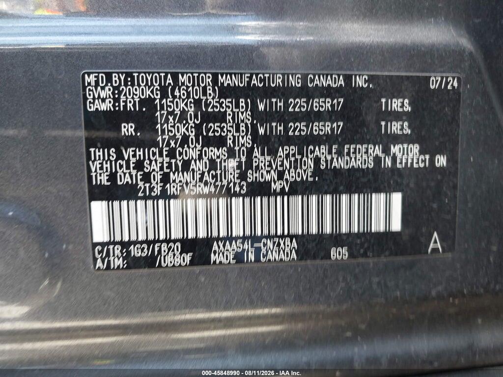 2T3F1RFV5RW477143 2024 TOYOTA RAV4 photo no. 9