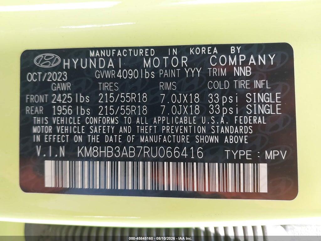 KM8HB3AB7RU066416 2024 HYUNDAI KONA photo no. 9