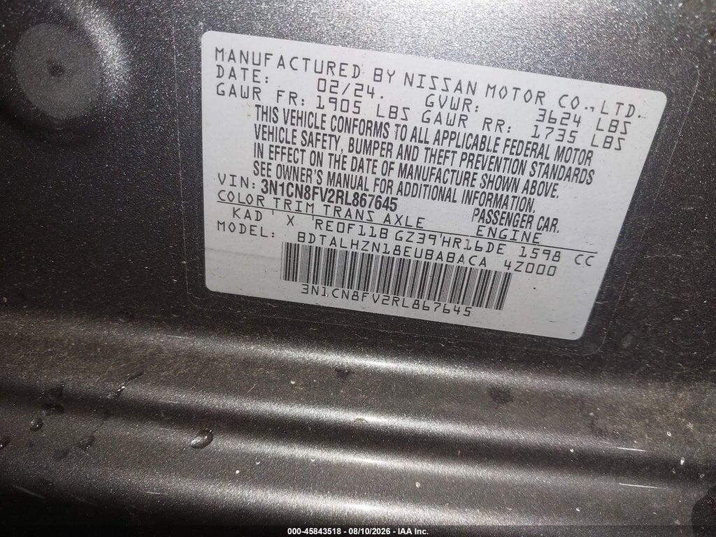 3N1CN8FV2RL867645 2024 NISSAN VERSA photo no. 9