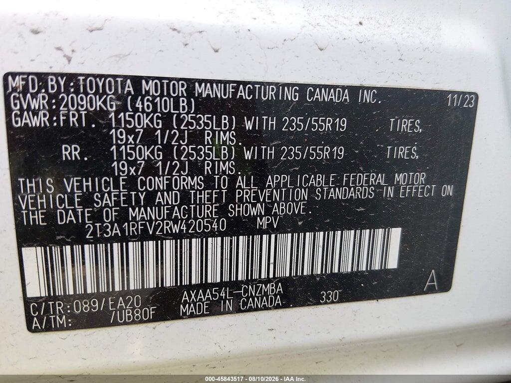2T3A1RFV2RW420540 2024 TOYOTA RAV4 photo no. 9