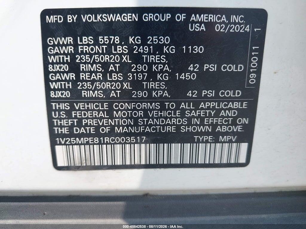 1V25MPE81RC003517 2024 VOLKSWAGEN ID.4 photo no. 9