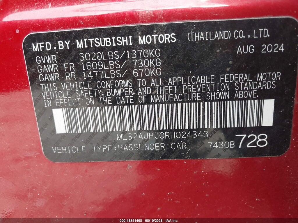 ML32AUHJ0RH024343 2024 MITSUBISHI MIRAGE photo no. 9