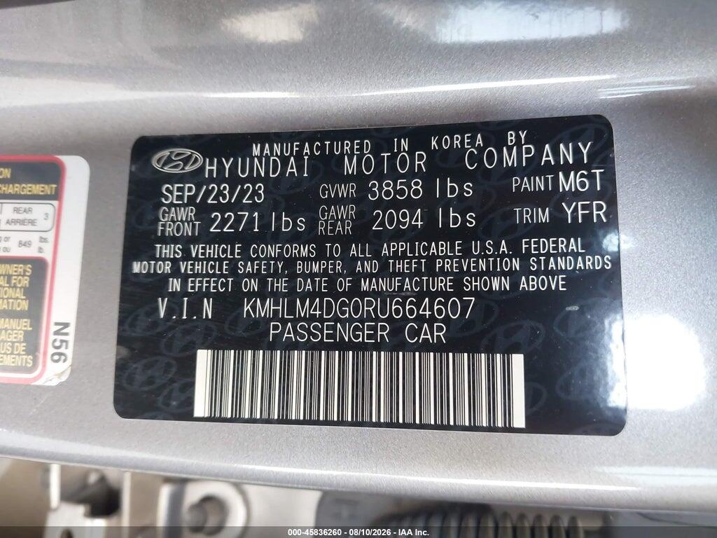 KMHLM4DG0RU664607 2024 HYUNDAI ELANTRA photo no. 9
