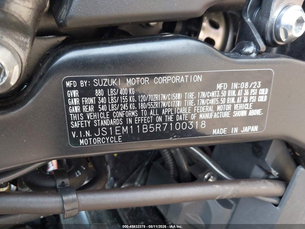 JS1EM11B5R7100318 2024 SUZUKI GSX800 photo no. 10