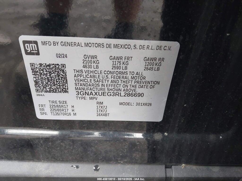 3GNAXUEG3RL286690 2024 CHEVROLET EQUINOX photo no. 9
