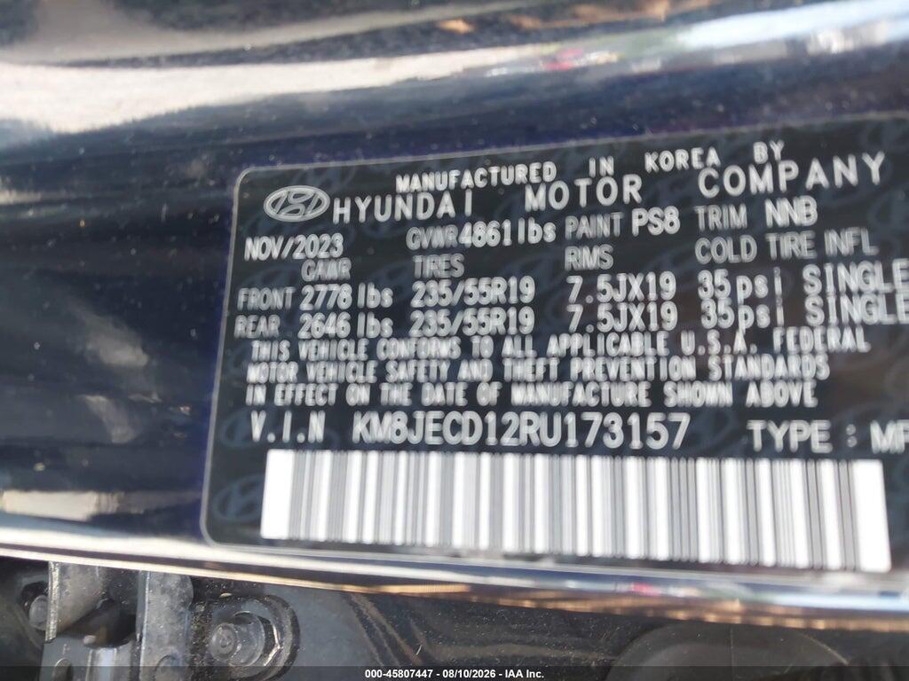 KM8JECD12RU173157 2024 HYUNDAI TUCSON HYBRID photo no. 9