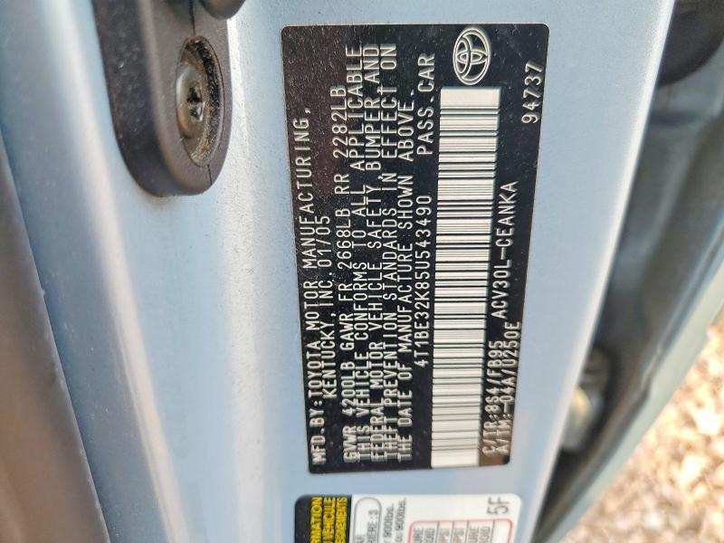 2005 TOYOTA CAMRY LE — Фото 12 из 12