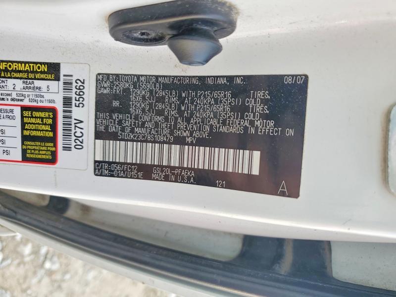 2008 TOYOTA SIENNA LE 7-PASSENGER — Фото 13 из 13