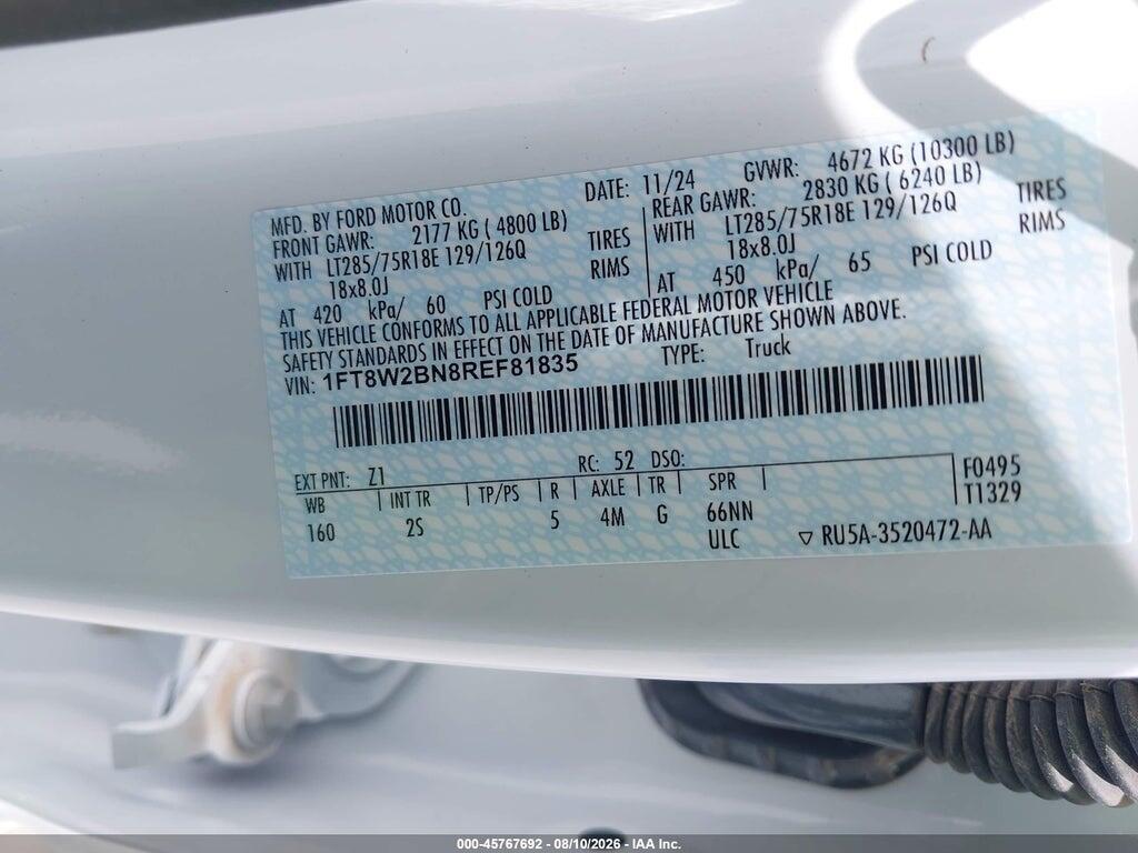 1FT8W2BN8REF81835 2024 FORD F-250 photo no. 8