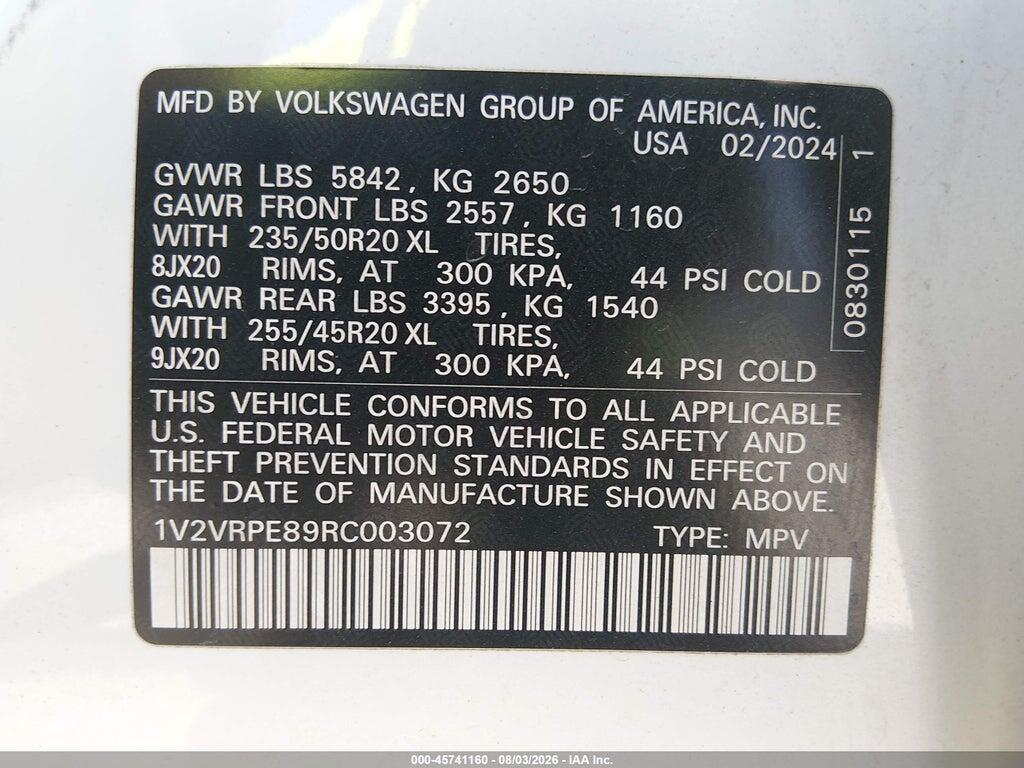 1V2VRPE89RC003072 2024 VOLKSWAGEN ID.4 photo no. 9