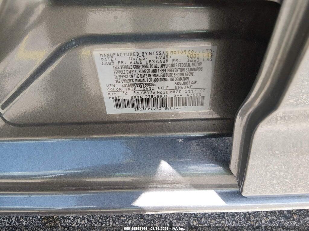 3N1AB8CV9SY360366 2025 NISSAN SENTRA photo no. 9
