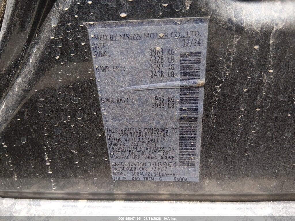 1N4BL4DV1SN348964 2025 NISSAN ALTIMA photo no. 9