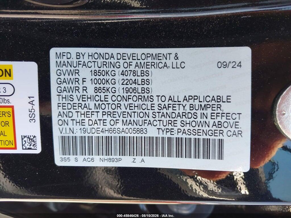 19UDE4H66SA005883 2025 ACURA INTEGRA photo no. 9