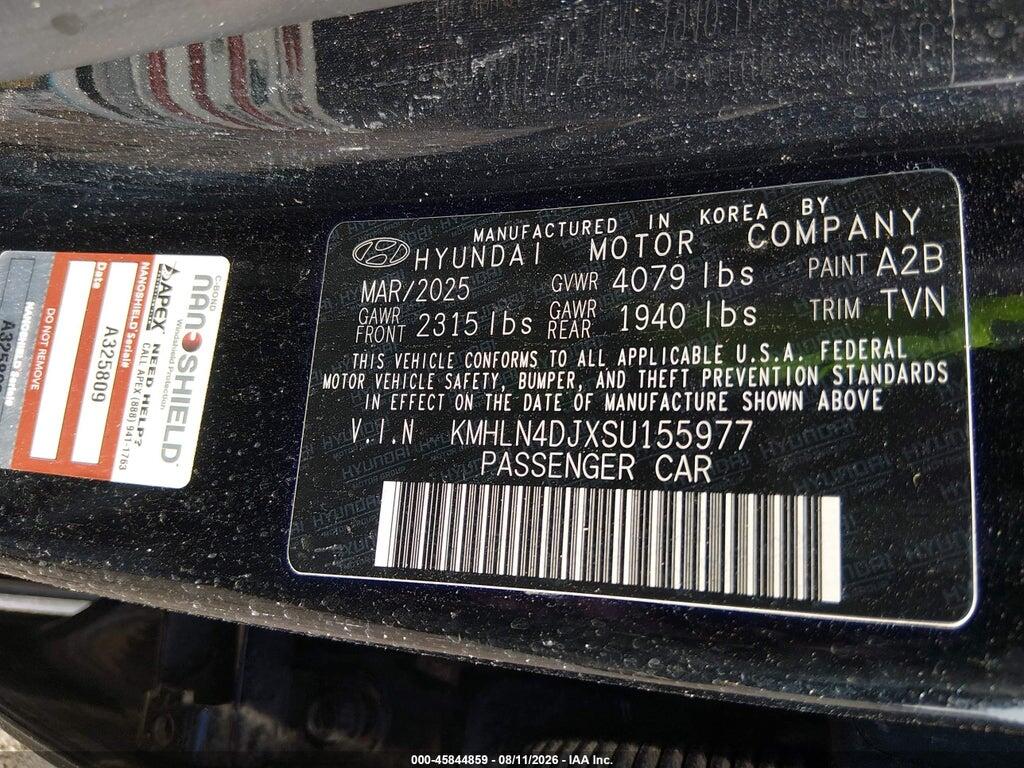 KMHLN4DJXSU155977 2025 HYUNDAI ELANTRA HYBRID photo no. 9
