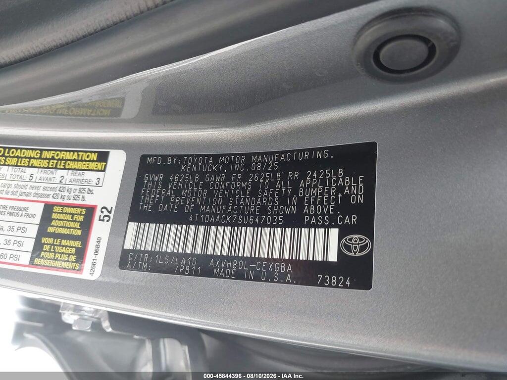 4T1DAACK7SU647035 2025 TOYOTA CAMRY photo no. 9