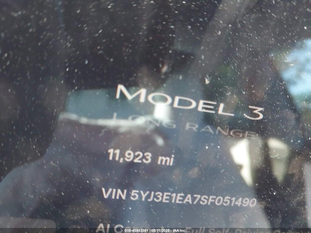 5YJ3E1EA7SF051490 2025 TESLA MODEL 3 photo no. 7