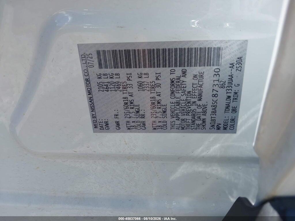 5N1BT3BA8SC873130 2025 NISSAN ROGUE photo no. 9