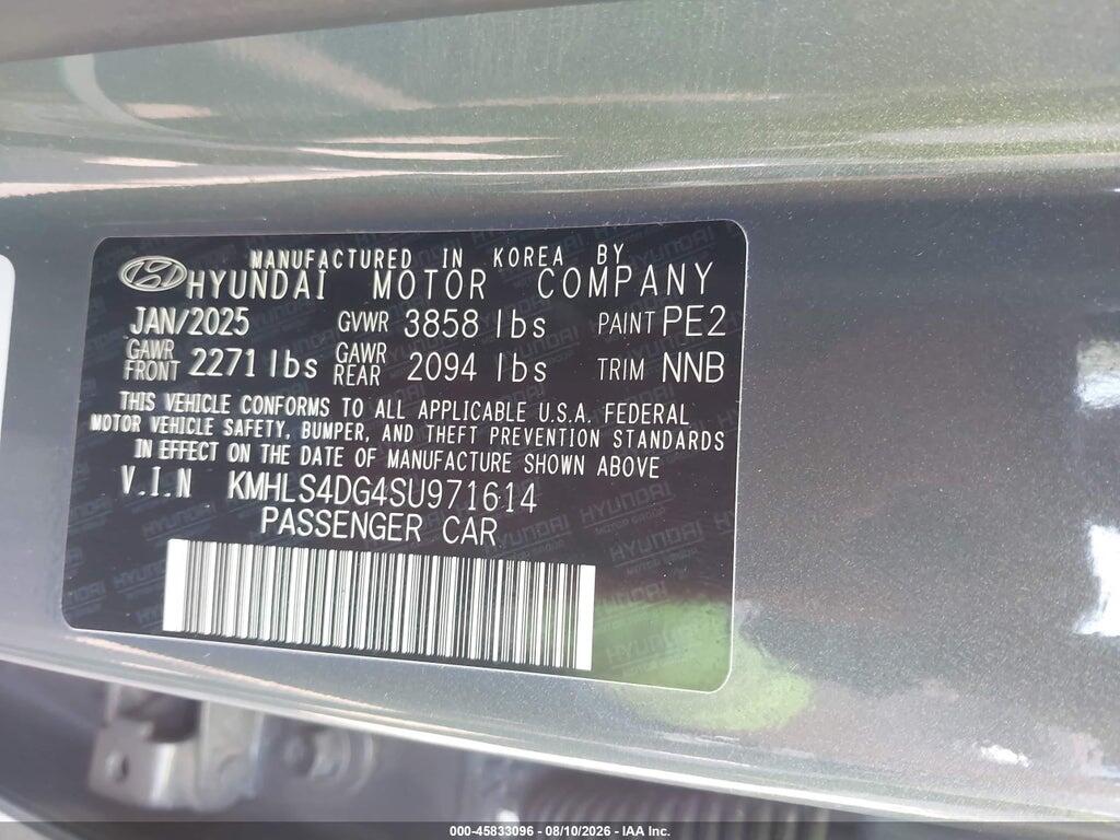 KMHLS4DG4SU971614 2025 HYUNDAI ELANTRA photo no. 9