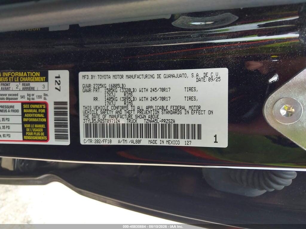3TYLB5JN2ST097124 2025 TOYOTA TACOMA photo no. 9