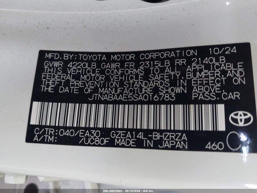 JTNABAAE5SA016783 2025 TOYOTA GR COROLLA photo no. 9
