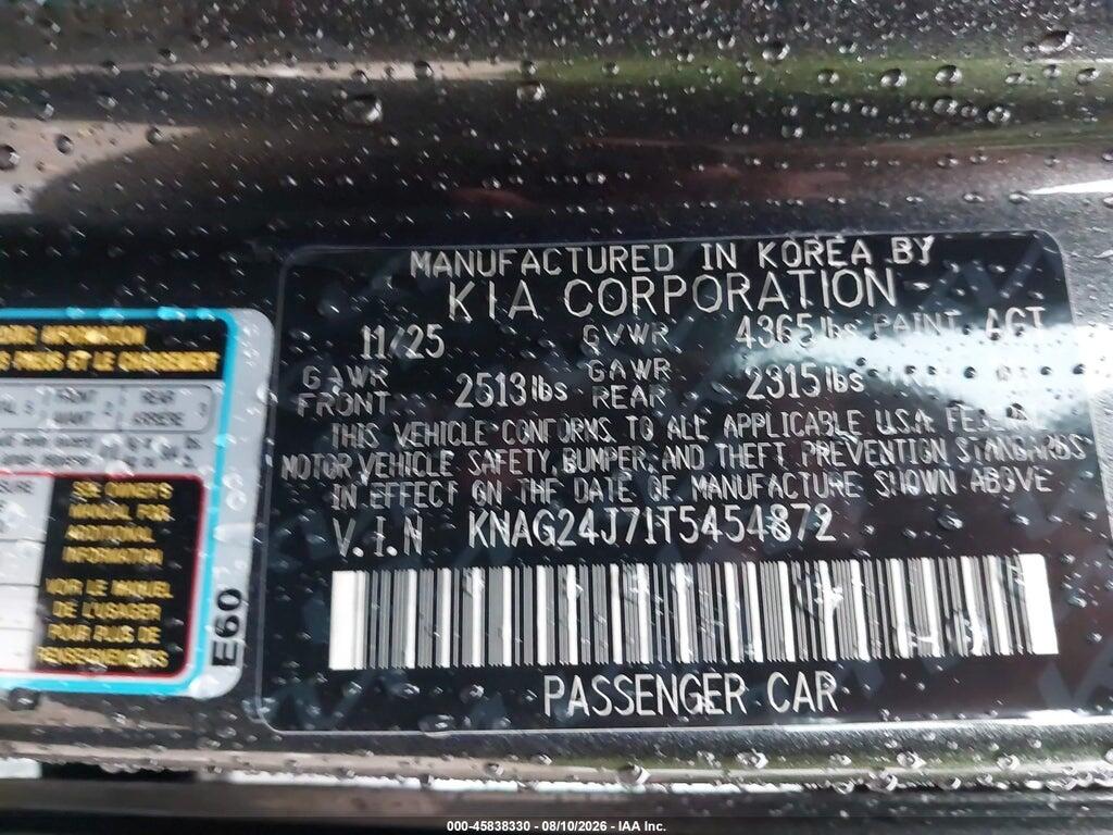 KNAG24J71T5454872 2026 KIA K5 photo no. 9