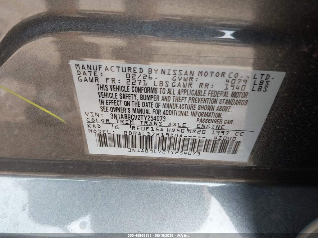 3N1AB9CV2TY254073 2026 NISSAN SENTRA photo no. 9