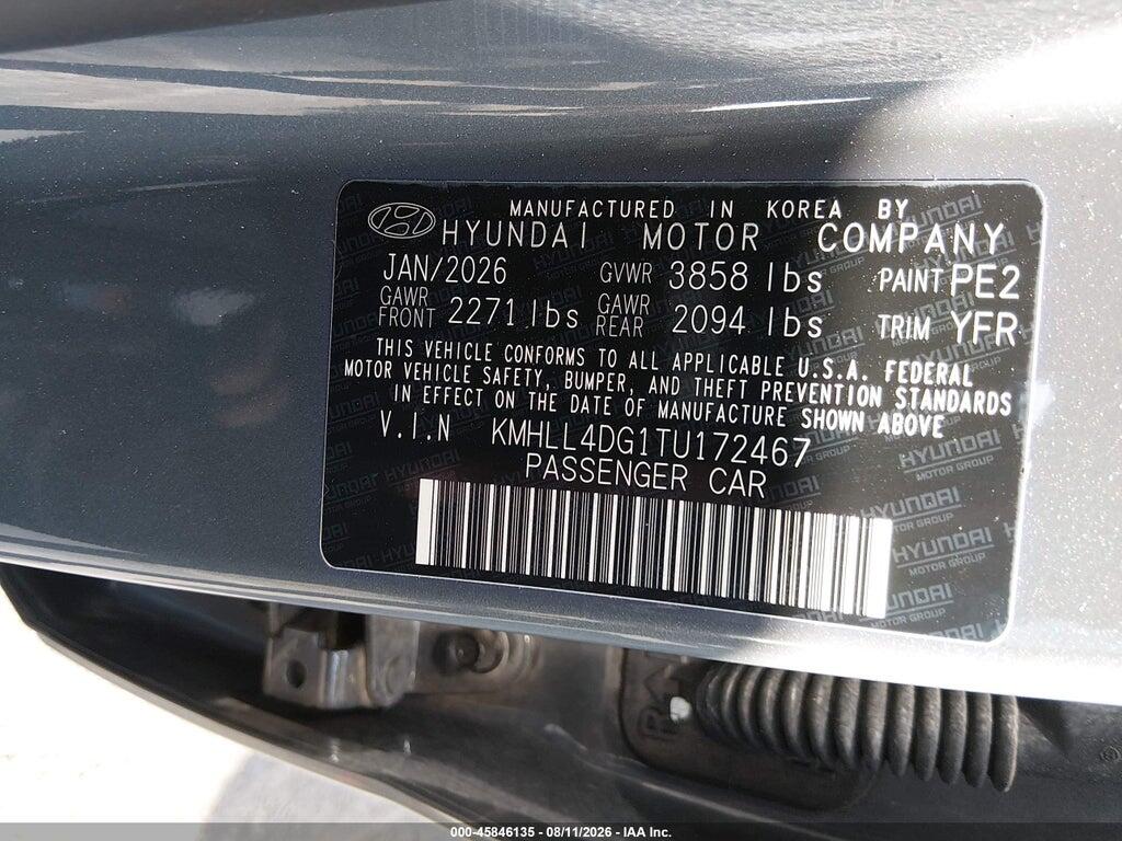 KMHLL4DG1TU172467 2026 HYUNDAI ELANTRA photo no. 9