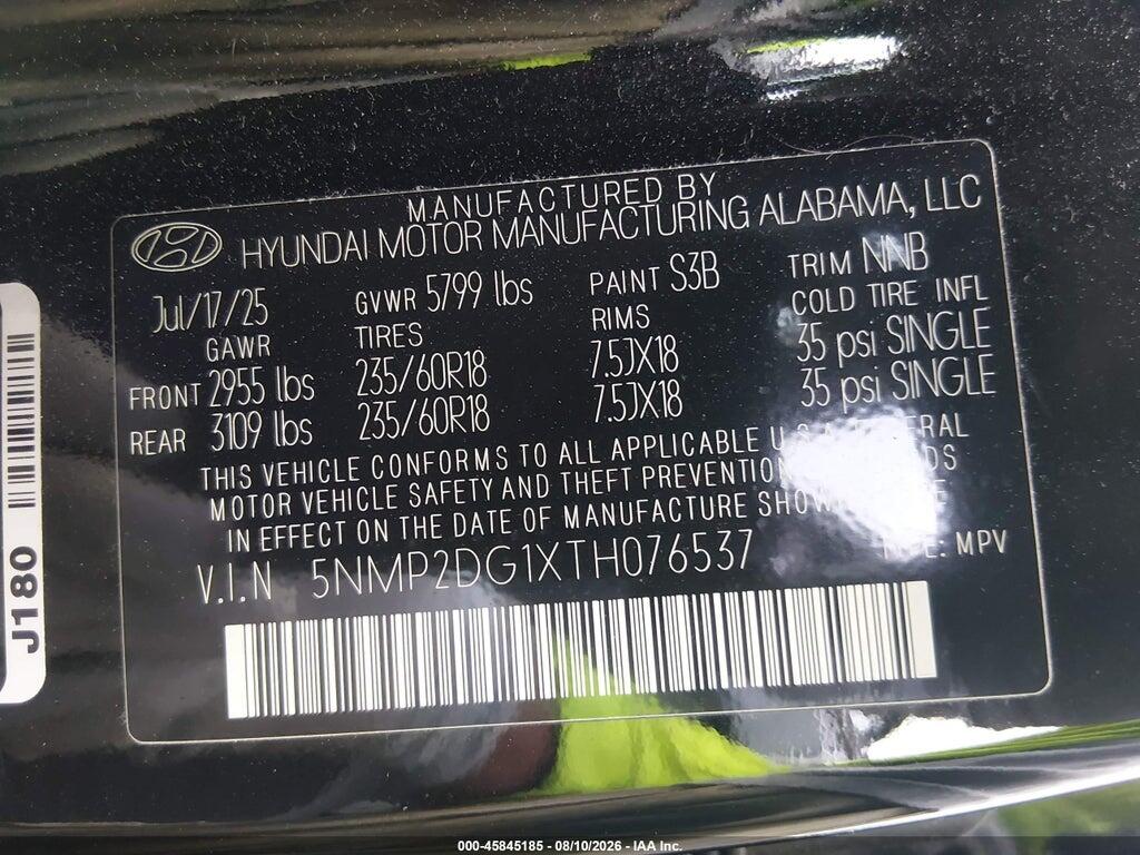 5NMP2DG1XTH076537 2026 HYUNDAI SANTA FE HYBRID photo no. 9