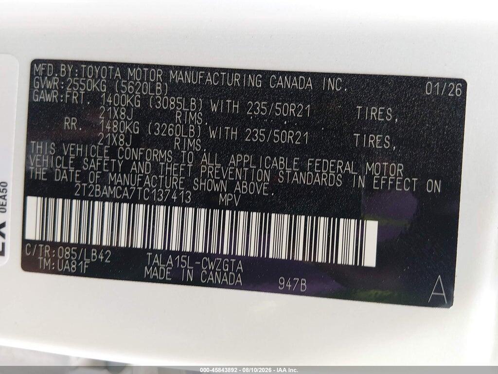 2T2BAMCA7TC137413 2026 LEXUS RX 350 photo no. 9