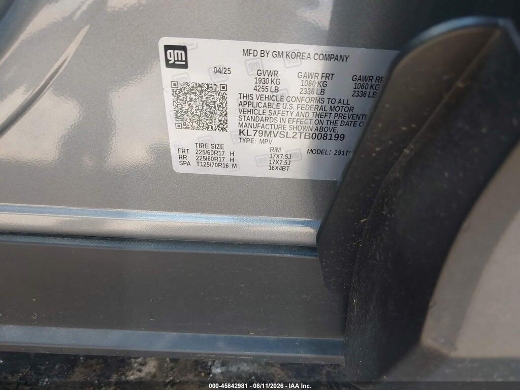 KL79MVSL2TB008199 2026 CHEVROLET TRAILBLAZER photo no. 9