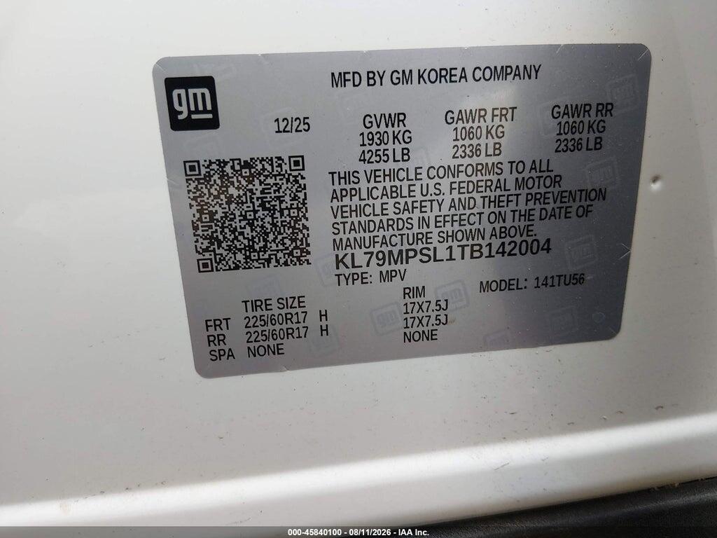 KL79MPSL1TB142004 2026 CHEVROLET TRAILBLAZER photo no. 9