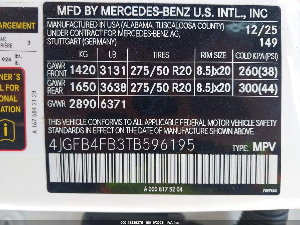 4JGFB4FB3TB596195 2026 MERCEDES-BENZ GLE 350 photo no. 9