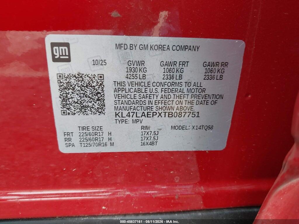 KL47LAEPXTB087751 2026 BUICK ENVISTA photo no. 9