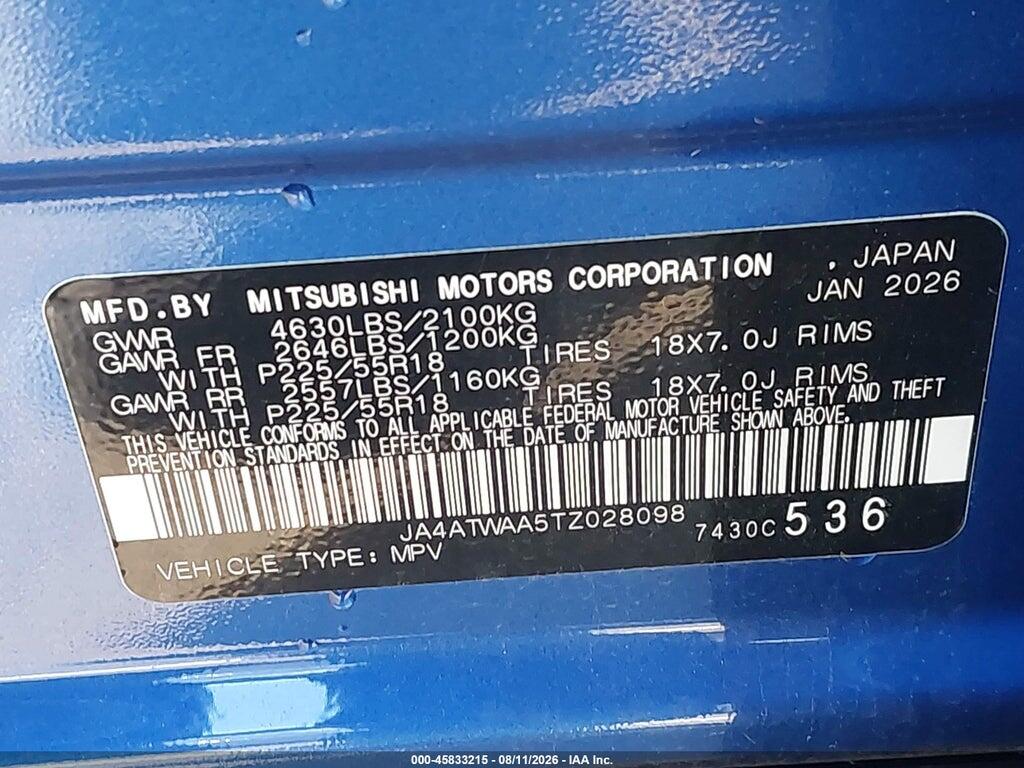 JA4ATWAA5TZ028098 2026 MITSUBISHI ECLIPSE CROSS photo no. 9