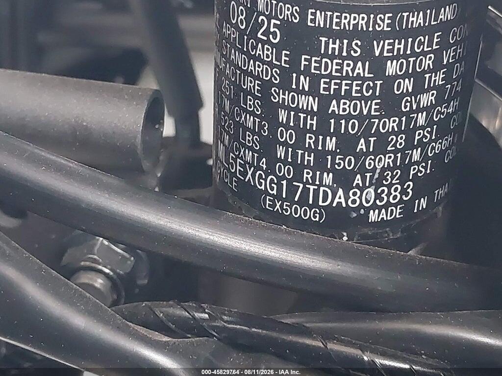 ML5EXGG17TDA80383 2026 KAWASAKI EX500 photo no. 10