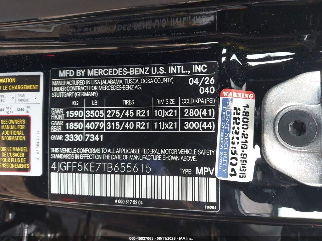 4JGFF5KE7TB655615 2026 MERCEDES-BENZ GLS 450 photo no. 9