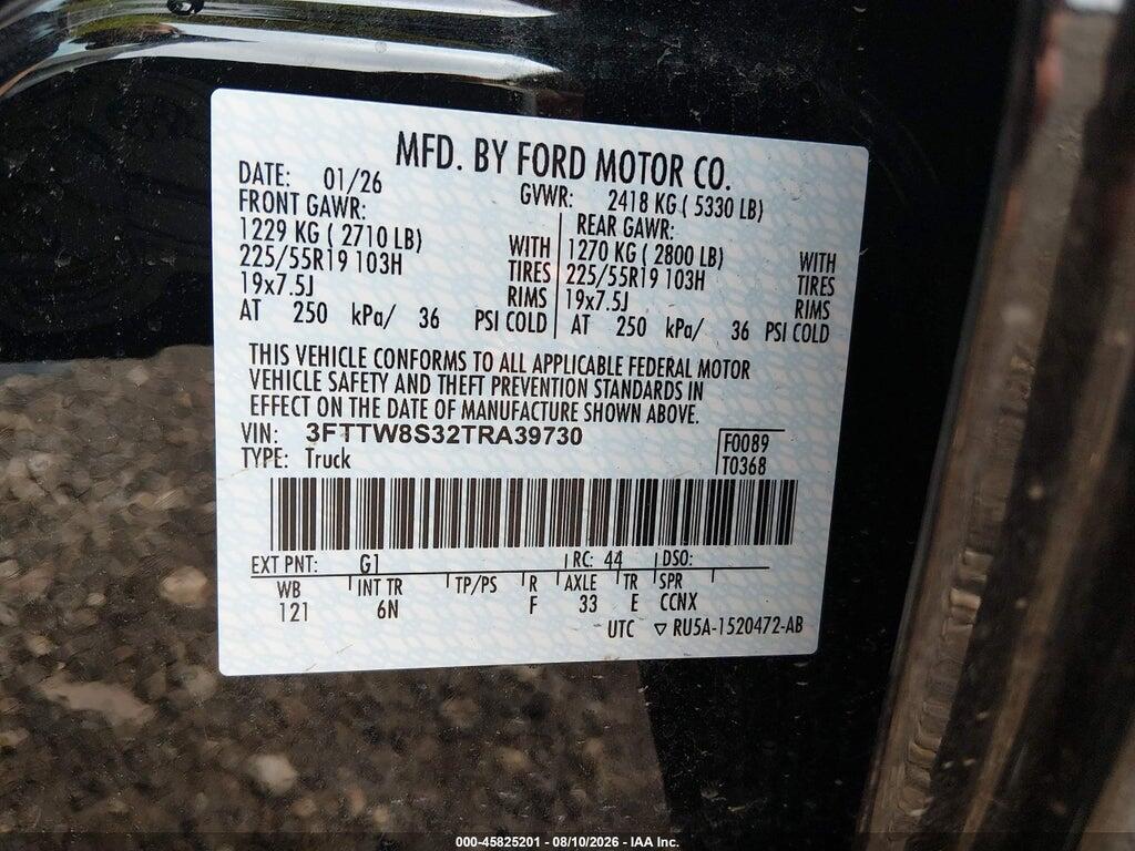 3FTTW8S32TRA39730 2026 FORD MAVERICK photo no. 9