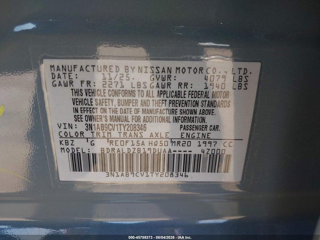 3N1AB9CV1TY208346 2026 NISSAN SENTRA photo no. 9