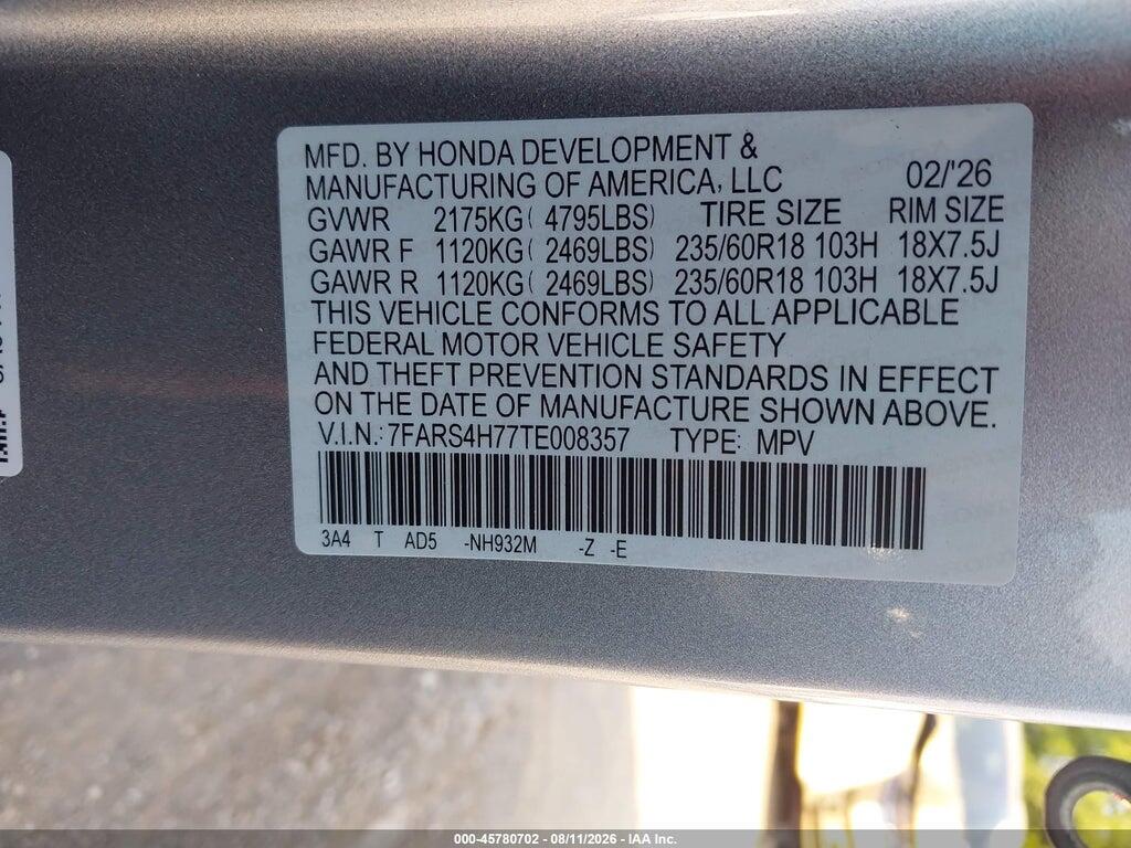 7FARS4H77TE008357 2026 HONDA CR-V photo no. 9