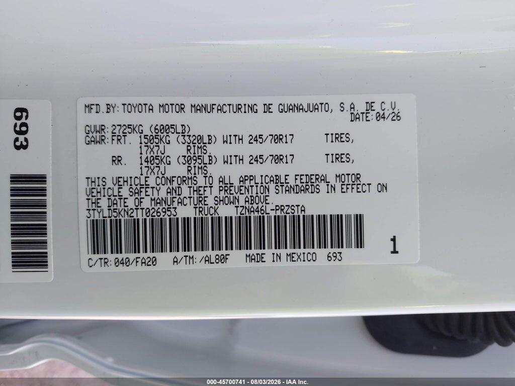 3TYLD5KN2TT026953 2026 TOYOTA TACOMA photo no. 9