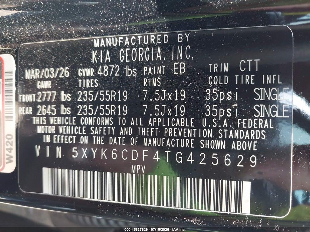 5XYK6CDF4TG425629 2026 KIA SPORTAGE photo no. 9