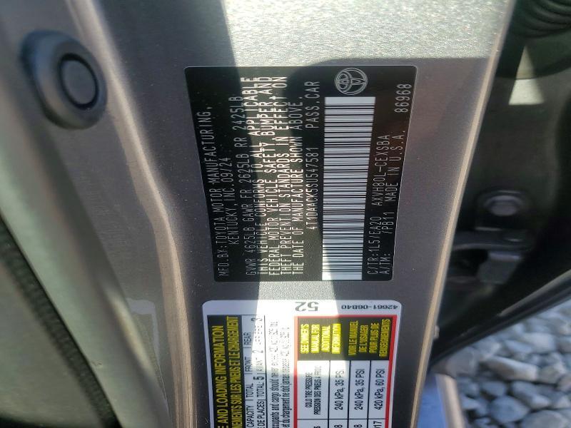 4T1DAACK5SU547581 2025 TOYOTA CAMRY photo no. 12