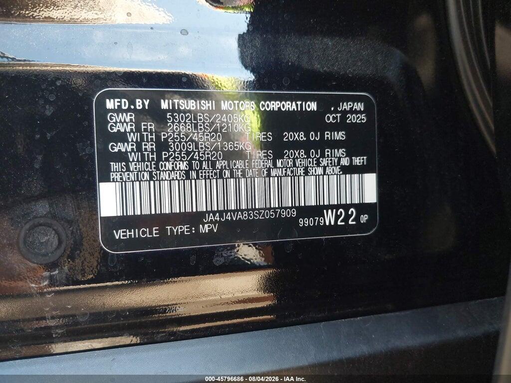 JA4J4VA83SZ057909 2025 MITSUBISHI OUTLANDER photo no. 9