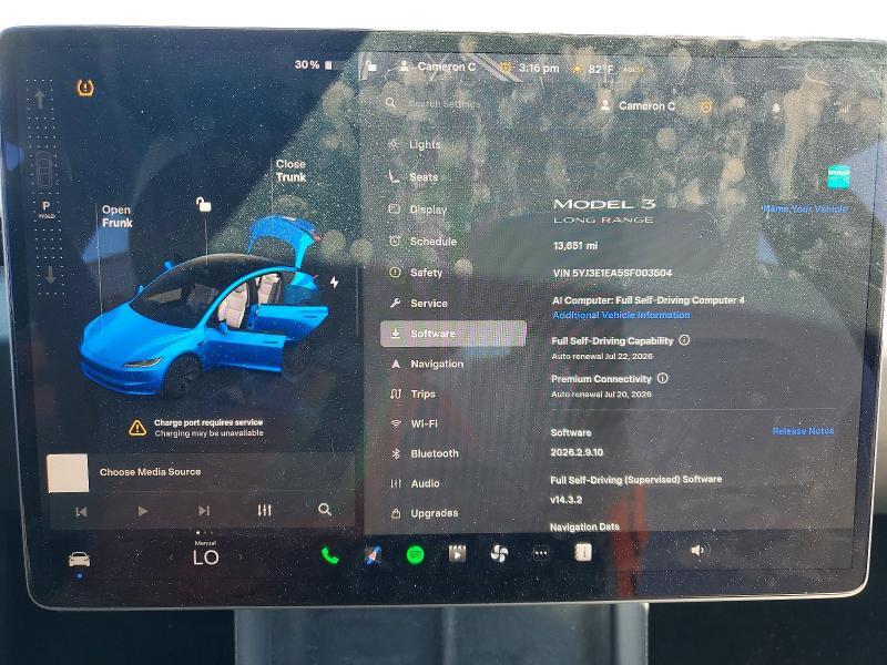 5YJ3E1EA5SF003504 2025 TESLA MODEL 3 photo no. 9